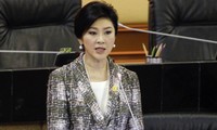 Mantan PM Thailand, Yingluck Shinawatra memberikan keterangan di depan Mahkamah Agung