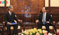 Presiden Vietnam, Tran Dai Quang menerima Presiden, Kepala Redaksi Kantor Berita Kyodo News, Masaki Fukuyama