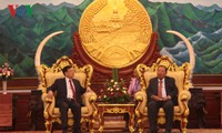 Delegasi Pengurus Besar Asosiasi Persahabatan Vietnam-Laos beraudiensi kepada para pemimpin Laos