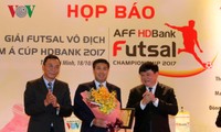 Dirjen VOV menghadiri jumpa pers Turnamen Futsal Asia Tenggara