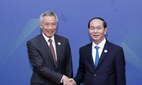 Pres. Vietnam, Tran Dai Quang menerima PM Singapura, Lee Hsien Loong