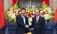 Pres. Vietnam, Tran Dai Quang melakukan pembicaraan dengan Sekjen KS PKT, Presiden Xi Jinping 