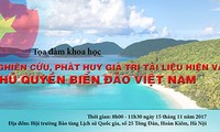 Sarasehan ilmiah: “Mempelajari dan mengembangkan nilai bahan dan benda tentang kedaulatan laut dan pulau Vietnam”