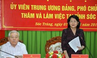 Wapres Dang Thi Ngoc Thinh melakukan temu kerja di provinsi Soc Trang