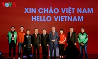 Presiden Indonesia, Joko Widodo menghadiri acara peresmian Go-Viet di Kota Hanoi