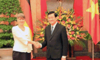 President Truong Tan Sang receives newly accredited ambassadors