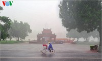 Hue imperial city in the rain 