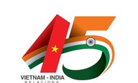 Logo of 45th anniversary of Vietnam-India diplomatic ties 
