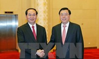 President Tran Dai Quang meets Chinese leaders 