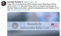 China’s response to US statement regarding East Sea