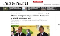 Russian media report on phone conversation between To Lam and Vladimir Putin