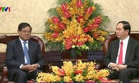 越南国家主席陈大光会见柬埔寨副首相韶肯