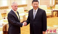 中国国家主席习近平会见美国国防部长马蒂斯