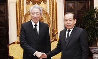 越南政府常务副总理张和平会见新加坡副总理张志贤