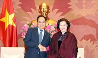 越南国会主席阮氏金银分别会见澳大利亚和韩国驻越大使