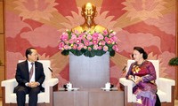 越南国会主席阮氏金银分别会见日本和柬埔寨驻越大使