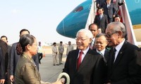 Генеральный секретарь ЦК КПВ, президент Вьетнама Нгуен Фу Чонг начал государственный визит в Камбоджу