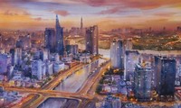 Город Хошимин через акварельные картины художника Доан Куока