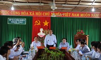 Fatherland Front President pays  working visits to Binh Dinh and Khanh Hoa
