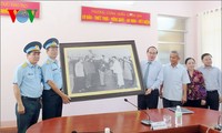 President of the Vietnam Fatherland Front Nguyen Thien Nhan visits Air Force Officers School