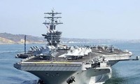US aircraft carrier arrives in South Korea for joint naval drills