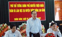 Phó thủ tướng Nguyễn Thiện Nhân làm việc với lãnh đạo tỉnh Cao Bằng