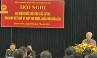 Tổng Bí thư Nguyễn Phú Trọng tiếp xúc cử tri quận Hoàn Kiếm và Ba Đình 