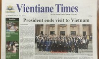 Báo chí Lào đưa tin đậm nét về chuyến thăm và làm việc tại VN của Tổng Bí thư Bounnhang Volachith