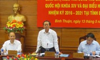 Phó Chủ tịch Quốc hội Đỗ Bá Tỵ kiểm tra công tác bầu cử tại Bình Thuận 
