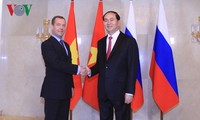 Chủ tịch nước Trần Đại Quang hội kiến Thủ tướng Liên bang Nga D.Medvedev