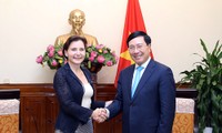 Phó Thủ tướng, Bộ trưởng Ngoại giao Phạm Bình Minh tiếp Đại sứ Italy chào từ biệt