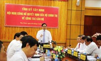 Trưởng Ban Tổ chức Trung ương Phạm Minh Chính làm việc tại tỉnh Tây Ninh