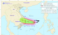 Chiều tối mai, bão số 6 ảnh hưởng trực tiếp vùng ven biển Nam Trung Bộ