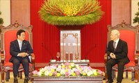 Tổng Bí thư, Chủ tịch nước Nguyễn Phú Trọng tiếp Chủ tịch Quốc hội Hàn Quốc Park Byeong-Seug
