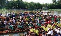 Tổ chức đua ghe ngo mừng Tết Chol Chnam Thmay ở Kiên Giang