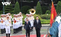 Chủ tịch nước Võ Văn Thưởng chủ trì lễ đón trọng thể Tổng thống Hàn Quốc
