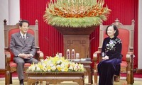 Trưởng Ban Tổ chức Trung ương Trương Thị Mai tiếp nguyên đại sứ đặc biệt Việt Nam - Nhật Bản Sugi Ryotaro 