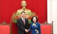 Thường trực Ban Bí thư Trương Thị Mai tiếp Đoàn đại biểu Chính hiệp Toàn quốc Trung Quốc