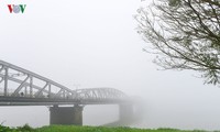 Breathtaking scenery of ancient Hue amid fog in late winter