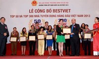 Publican lista de las 350 empresas empleadoras líderes de Vietnam en 2013