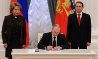Presidente de Rusia, Vladimir Putin oficializa la adhesión de Crimea al territorio nacional