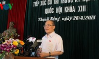Electores de Ha Tinh presentan opiniones y propuestas al presidente del Parlamento