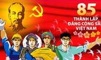 Mensajes de felicitación por aniversario 85 del Partido Comunista de Vietnam