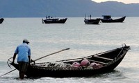 El puerto pesquero Tho Quang en nueva primavera