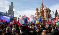 Rusia celebra la anexión de Crimea a su territorio
