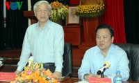 Secretario general del Partido Comunista visita Cao Bang 