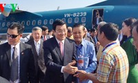 Asiste presidente de Vietnam a inauguración del aeropuerto Attapeu de Laos