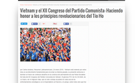 Elogia prensa argentina éxito del Partido Comunista de Vietnam