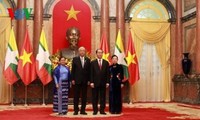 Presidente vietnamita recibe a su homólogo birmano
