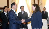 Presidente Tran Dai Quang recibe a jefa del Centro Nacional de APEC de Estados Unidos